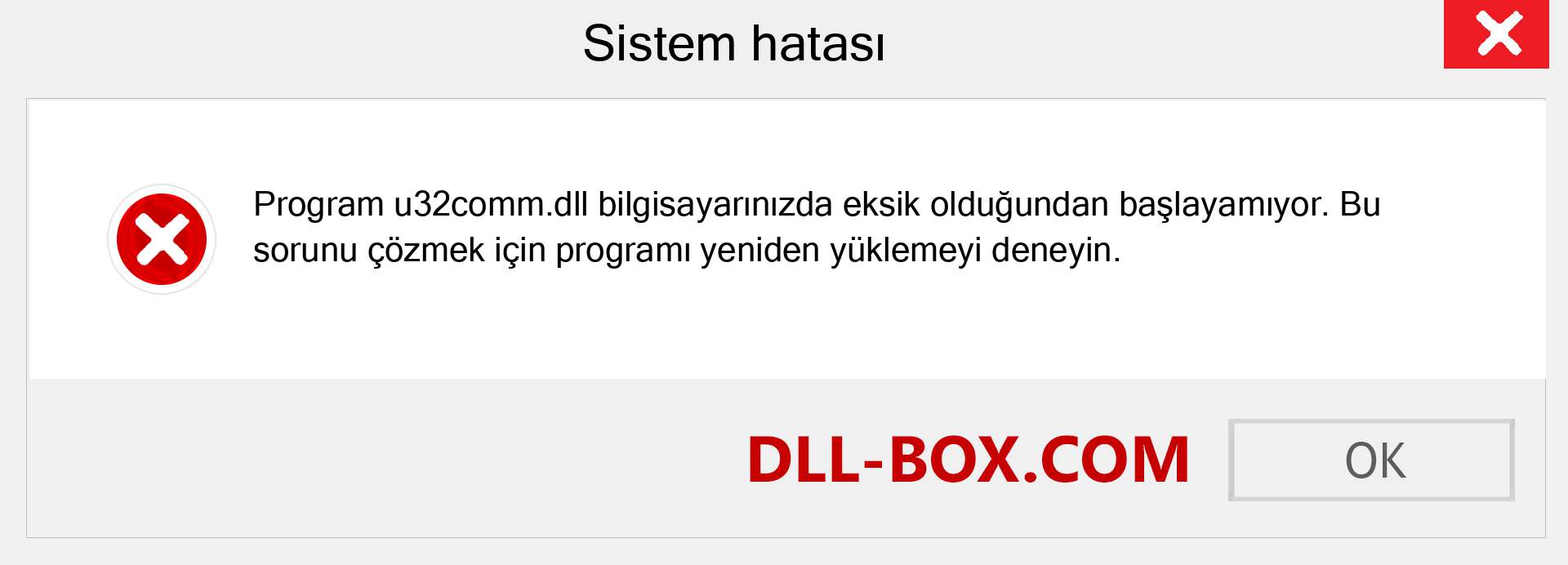 u32comm.dll dosyası eksik mi? Windows 7, 8, 10 için İndirin - Windows'ta u32comm dll Eksik Hatasını Düzeltin, fotoğraflar, resimler